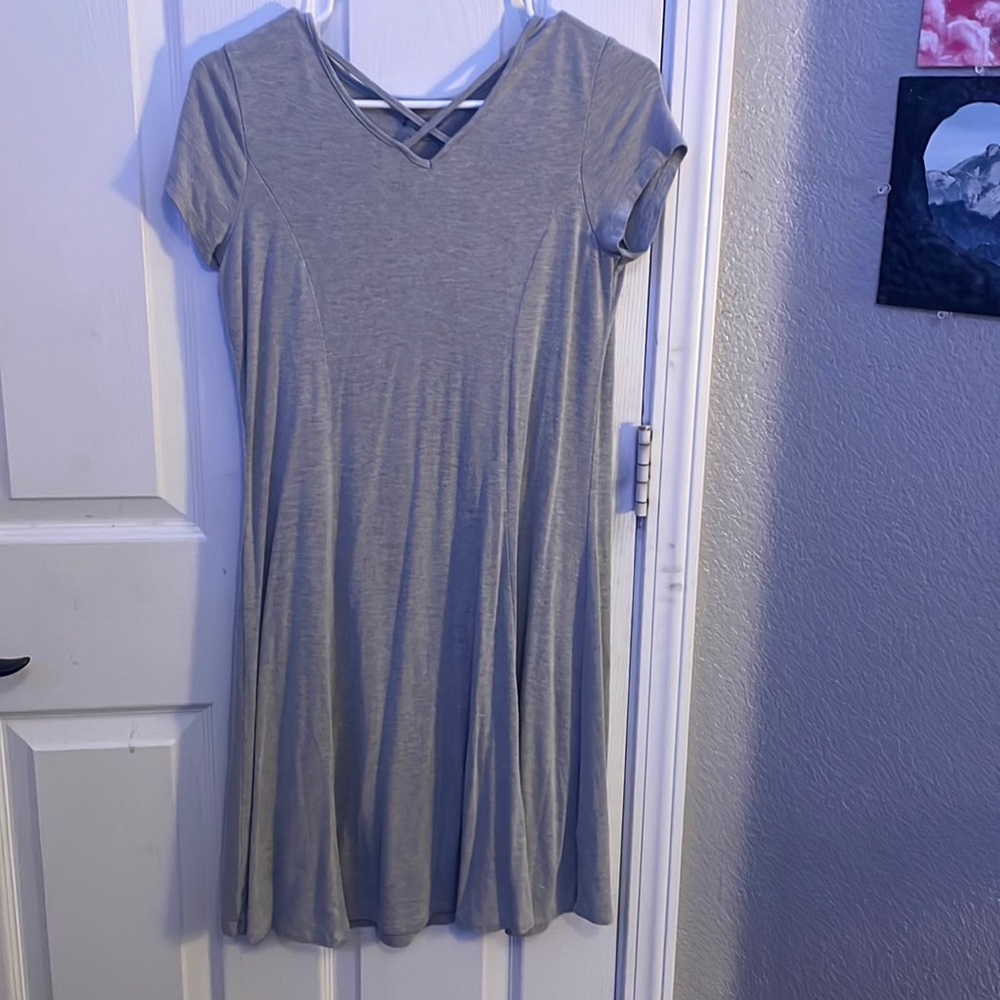 Grey Criss Cross Dress